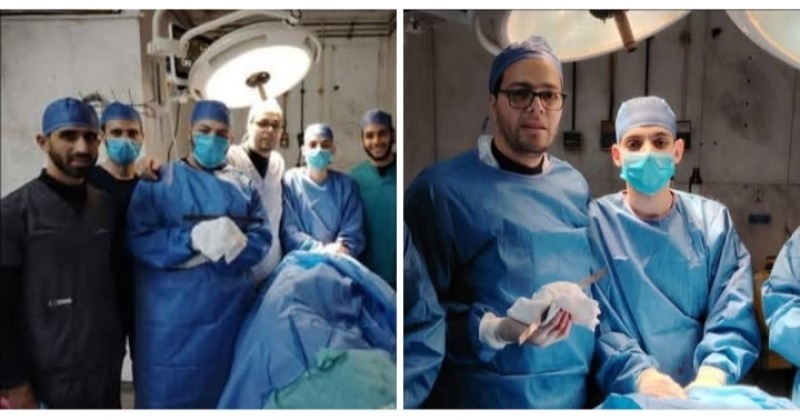 مستشفيات جامعة الأزهر بدمياط: استخراج منشار من رقبة مريض بجراحة ناجحة