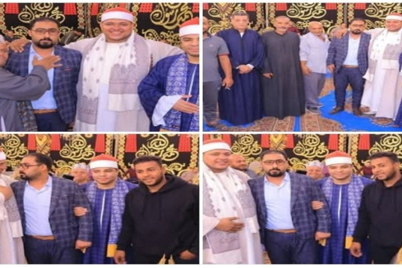 قارئ القرآن محمد أبو ليلة ينشر صور تصالحه بعد تداول فيديو مشاجرة داخل عزاء