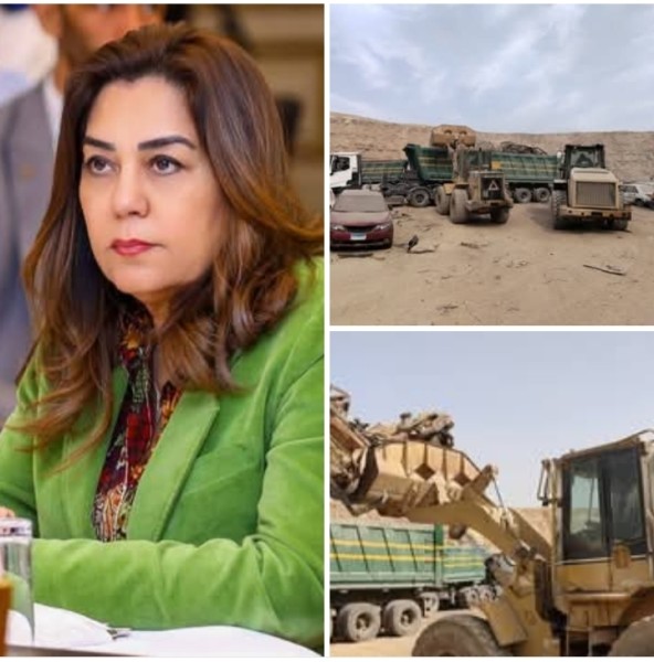 وزيرة التنمية المحلية تتابع إخلاء وتنظيم مقبرة سيارات البساتين لدعم التنمية العمرانية