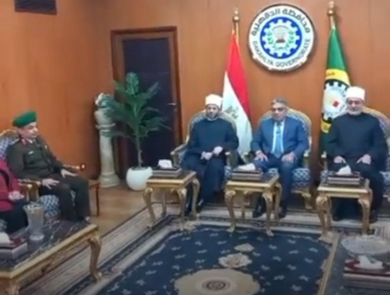 وصول وزير الأوقاف ومفتي الجمهورية للمنصورة