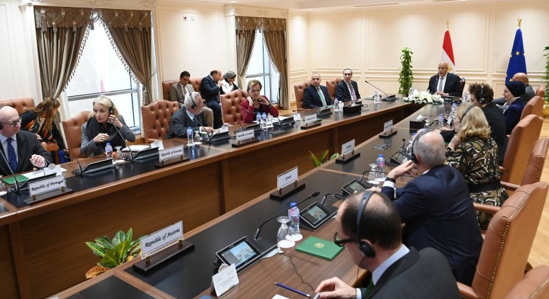 المستشار هشام بدوي، رئيس مجلس النواب، يستقبل سفراء دول الاتحاد الأوروبي في مصر