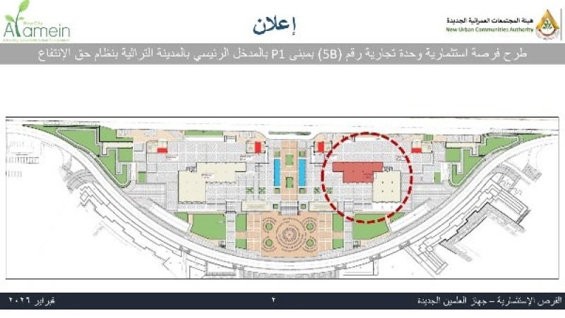 رئيس جهاز العلمين الجديدة يعلن عن أول فرصة استثمارية لنشاط تجاري بالمدينة التراثية