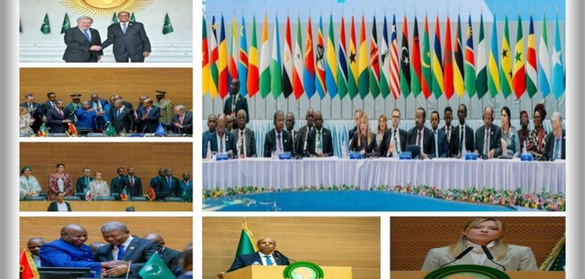 الماء و السلام و إدانة إبادة الفلسطينيين و عضوية مجلس الأمن في صدارة إفتتاح القمة الإفريقية