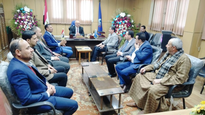 وكيل زراعة البحيرة يستقبل مسئولى الإصلاح الزراعي لمناقشة طلبات المزارعين