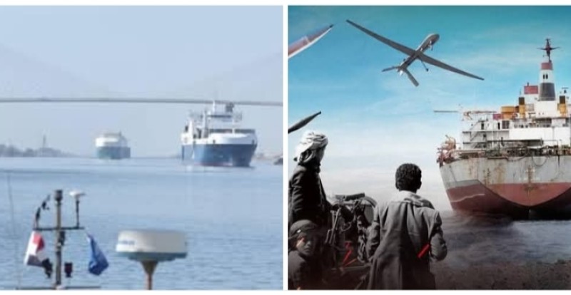 الحوثيون يعلنون انذار بضرب اي سفن أمريكية وإسرائيلية تعبر الممر المائي