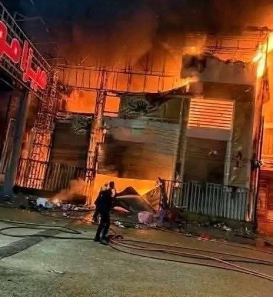 حريق في ميزا مول للمفروشات والأدوات المنزلية والأجهزة طريق المحلة طنطا”