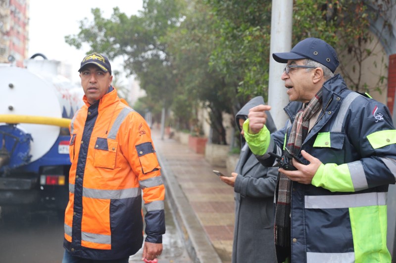 تحرك ميداني في شوارع الإسكندرية لمتابعة الأمطار