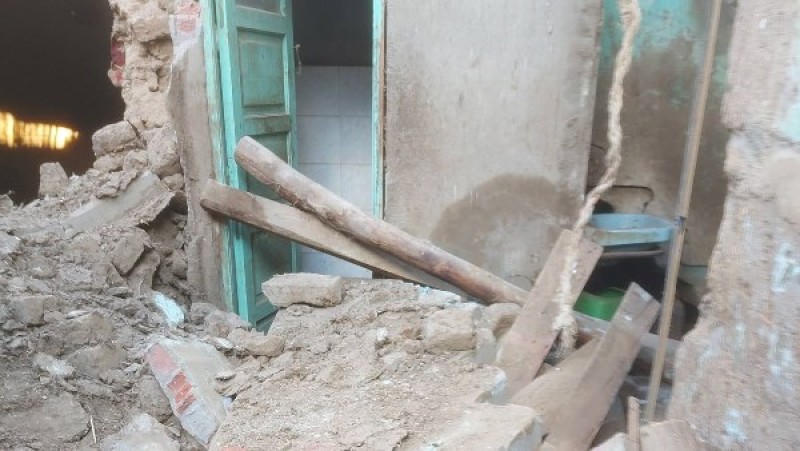 انهيار منزل في المنوفية بسبب الأمطار