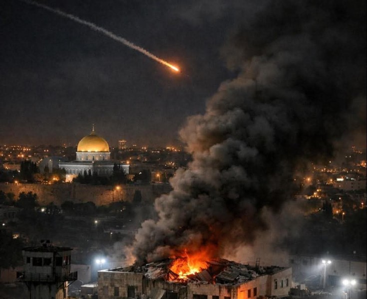 سقوط قتيل وعدد من الجرحى إثر تناثر شظايا صاروخ إيراني في 10 مواقع بوسط إسرائيل