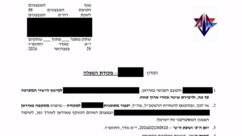 الجيش الإسرائيلي يكشف أسرارا من وثيقة قيادة الحرب ضد إيران