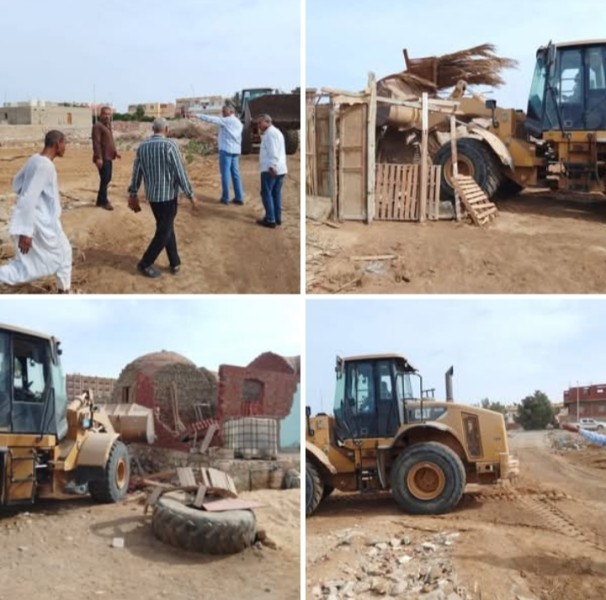 البحر الأحمر: إزالة تعديات بمنطقة الجرف بمدينة القصير