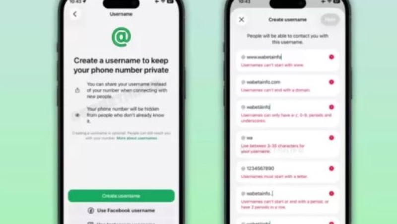 بدون مشاركة الرقم.. واتساب تبدأ طرح ميزة اسم المستخدم في الدردشة