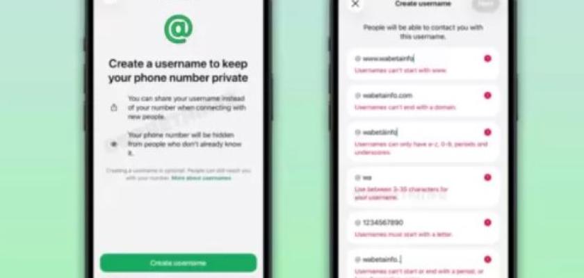 بدون مشاركة الرقم.. واتساب تبدأ طرح ميزة اسم المستخدم في الدردشة