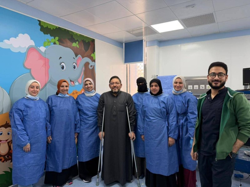 استخراج جسم غريب من الشعب الهوائية لطفل باستخدام المنظار الشعبي بمستشفى الأطفال الجامعي بالمنصورة