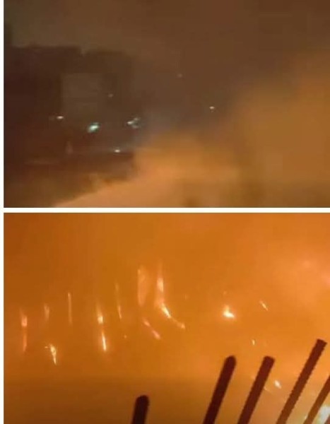 حريق ضخم يلتهم مصنع أخشاب بمؤسسة الزكاة و١٢سيارة إطفاء لمحاصرة ”كتلة اللهب”