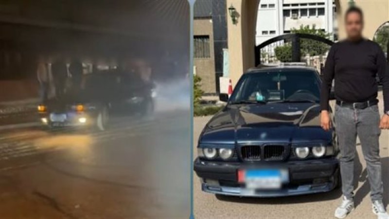 الداخلية تضبط قائد سيارة استعرض برعونـة أعلى كوبري دهشور بالبحيرة