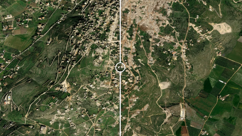 خطة غزة.. صور الأقمار الصناعية تكشف حجم الدمار الإسرائيلي بجنوب لبنان