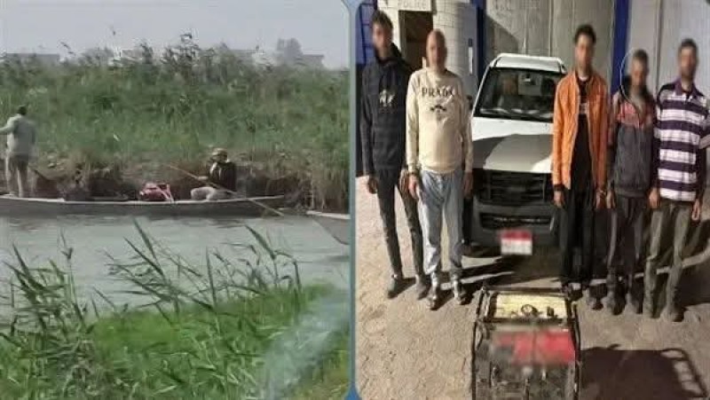 سقوط عصابة الصيد المحرم بصعق الأسماك بالكهرباء في المياه ببورسعيد