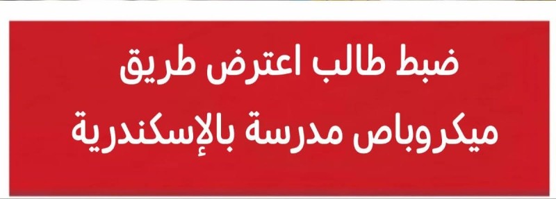 الأمن يضبط طالب اعترض طريق ميكروباص مدرسة بالإسكندرية