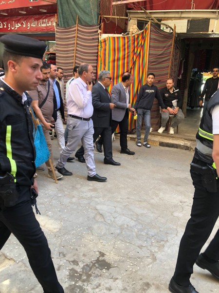 محافظ الدقهلية يتفقد منطقة ”سوق الخواجات” بالمنصورة