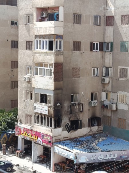 حريق بوحدة سكنية بالدور الثاني بعمارات الـ٤٧ بكفر الشيخ