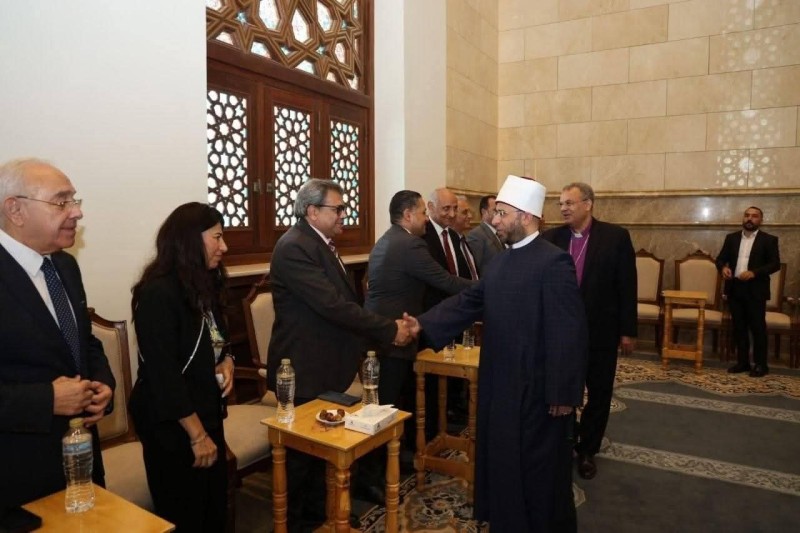 وزير الأوقاف يستقبل وفد الهيئة القبطية الإنجيلية بمسجد مصر الكبير للتهنئة بالأضحى المبارك