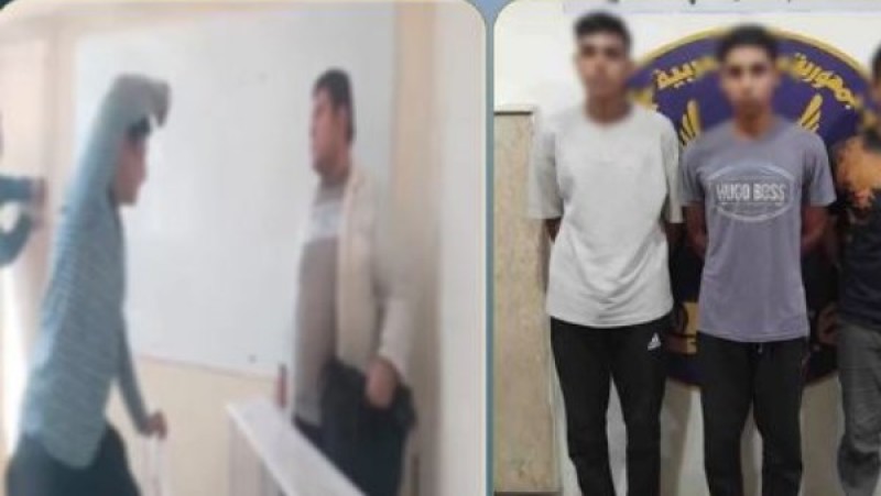 القبض على 3 طلاب تعدّوا بالضرب على مدرس في القليوبية
