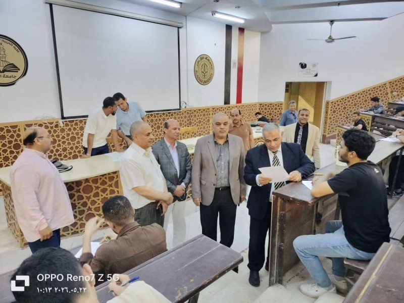 نائب رئيس جامعة الأزهر للوجه البحري يتابع انتظام امتحانات «تربية تفهنا الأشراف».