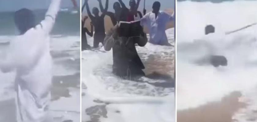 كان هيغرق هو وأنصاره.. شخص يدعي أنه سيشق البحر بعصاه والنتيجة صادمة