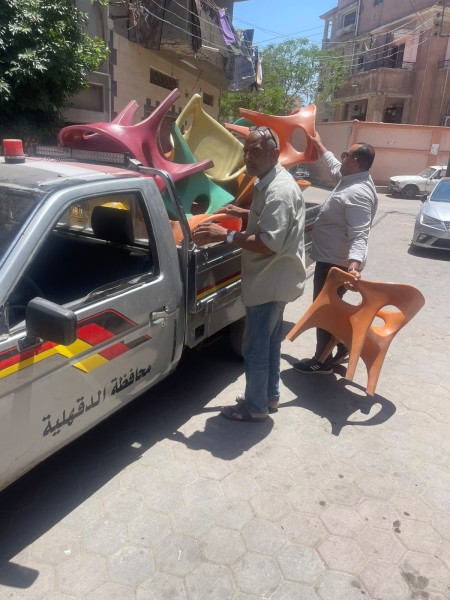 محافظ الدقهلية يتابع حملة للتصدي لأجهزة الصوت والتلوث السمعي ورفع الإشغالات بمدينة بلقاس ومصادرة 34 قطعة