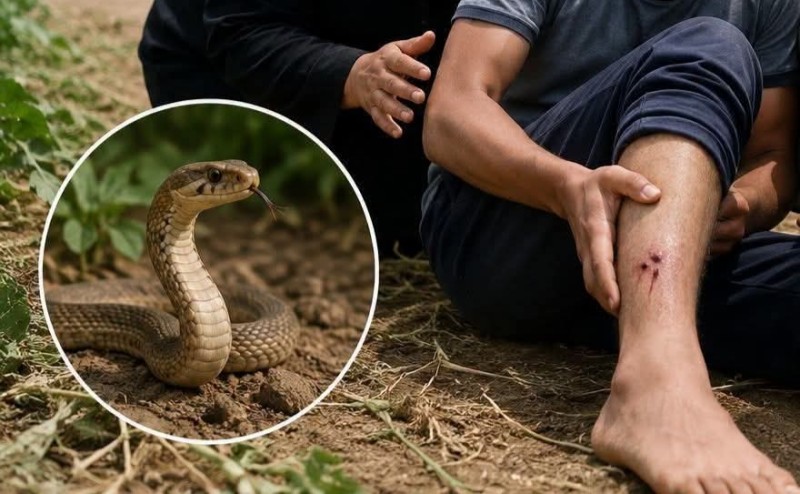 ثعبان يلدغ طالب في أرض زراعية بالصالحية القديمة