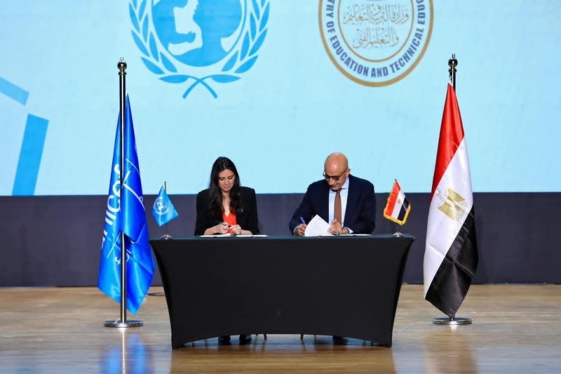 وزير التعليم وممثلة «يونيسيف مصر» يوقعان بيانًا مشتركًا لتعزيز جودة التعليم الفني وتنمية مهارات الشباب