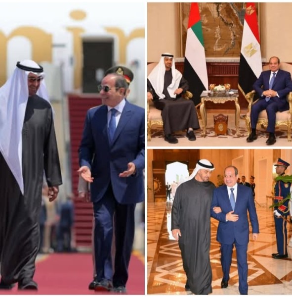 الرئيس عبد الفتاح السيسي استقبل رئيس دولة الإمارات في زيارة أخوية