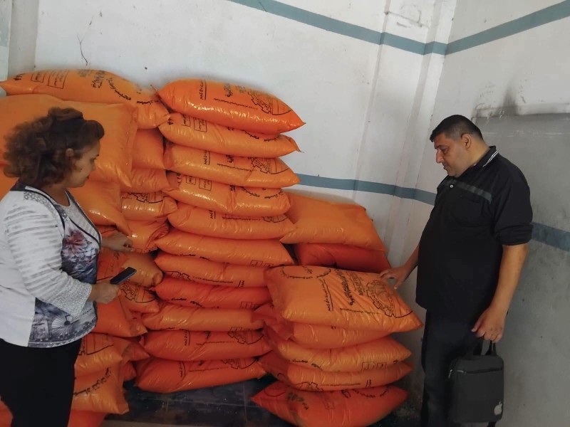 ضبط 2.5 طن أسمدة زراعية مدعمة قبل بيعها بالمخالفة في بيلا بكفر الشيخ