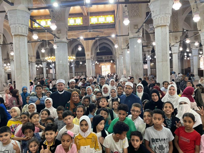 إقبال كثيف على اللقاء التثقيفي للطفل بالمسجد الأحمدي بطنطا .. ”صيفنا بهجة”