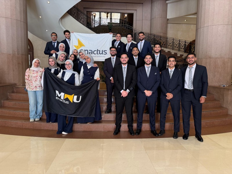 تأهل فريق Enactus بجامعة المنصورة الأهلية لنهائي مسابقة Enactus Egypt ضمن أفضل 15 فريقًا على مستوى الجامعات المصرية