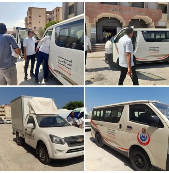 وزارة الصحة تدعم صحة شمال سيناء ب” ٣ ”سيارات جديدة لتعزيز أسطول  منظومة العمل الميداني بالطب الوقائى