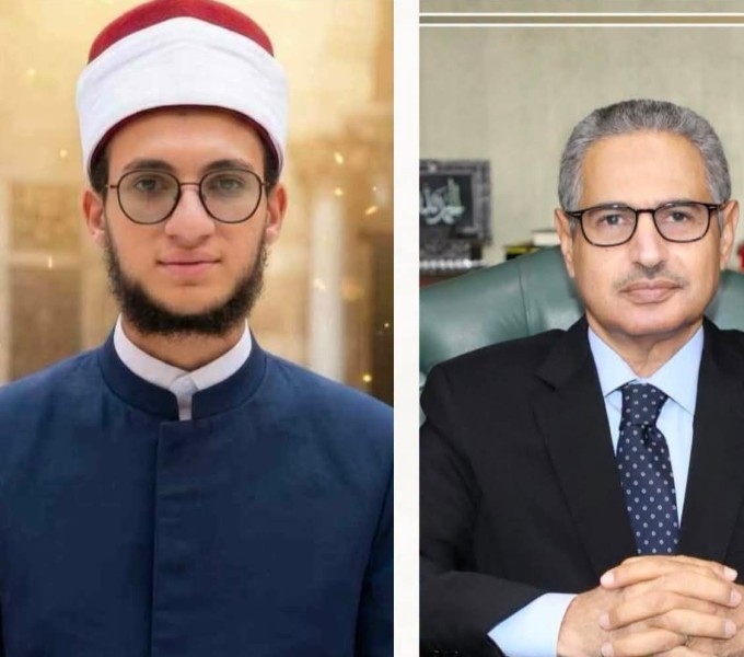 محافظ بني سويف يهنئ هاتفيًا الطالب حازم مصطفى الأول على الجمهورية بالثانوية الأزهرية ”ذوو البصائر”