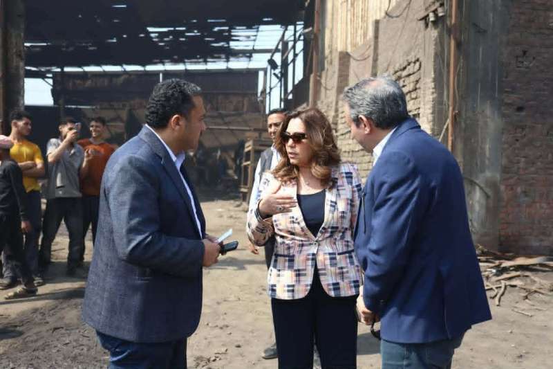 وزيرة التنمية المحلية والبيئة في زيارة مفاجئة لتفقد منطقة العكرشة الصناعية بالقليوبية