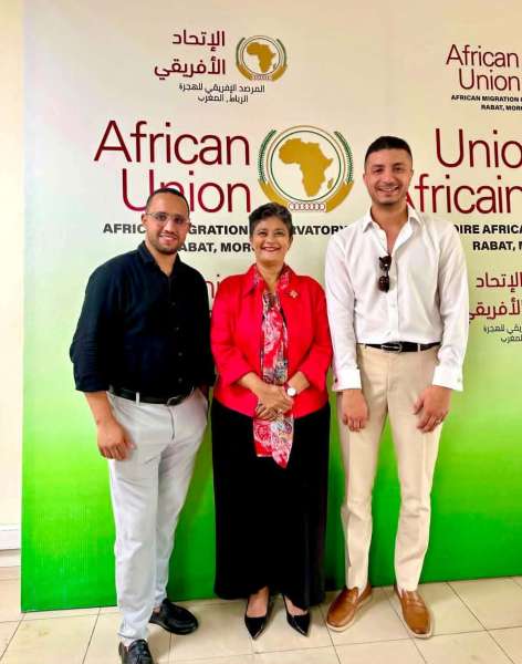 نميرة نجم تستعرض رؤية إفريقيا للهجرة أمام وفد من الجامعات أمريكية .