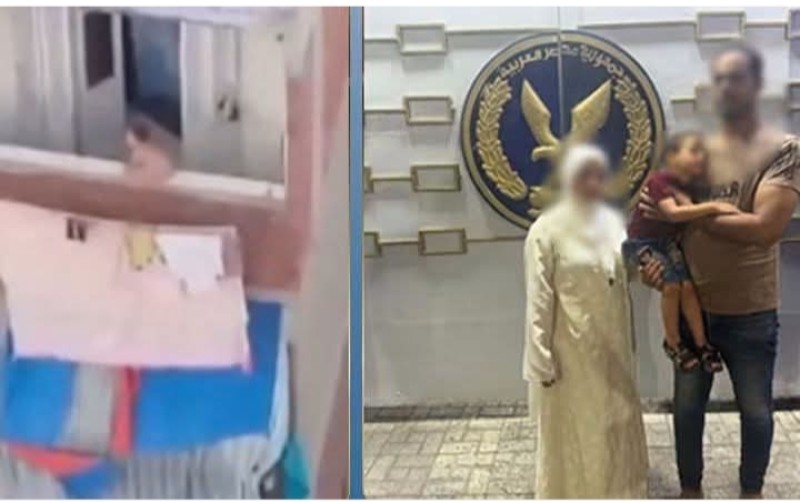 ضبط والد ووالدة رضيع سور البلكونة وتحرير محضر إهمال لهما