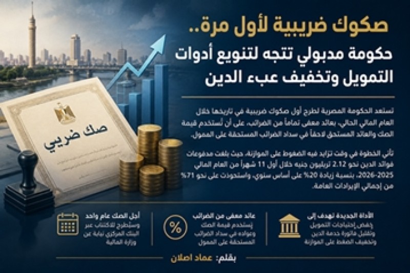 صكوك ضريبية لأول مرة .. خطوة جديدة من حكومة مدبولي لتنويع التمويل وخفض تكلفة الدين