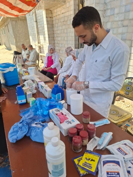 جامعة المنصورة تقدم خدمات طبية وبيطرية وتوعوية وتربوية في قافلة متكاملة بقرية تاج العز بالدقهلية