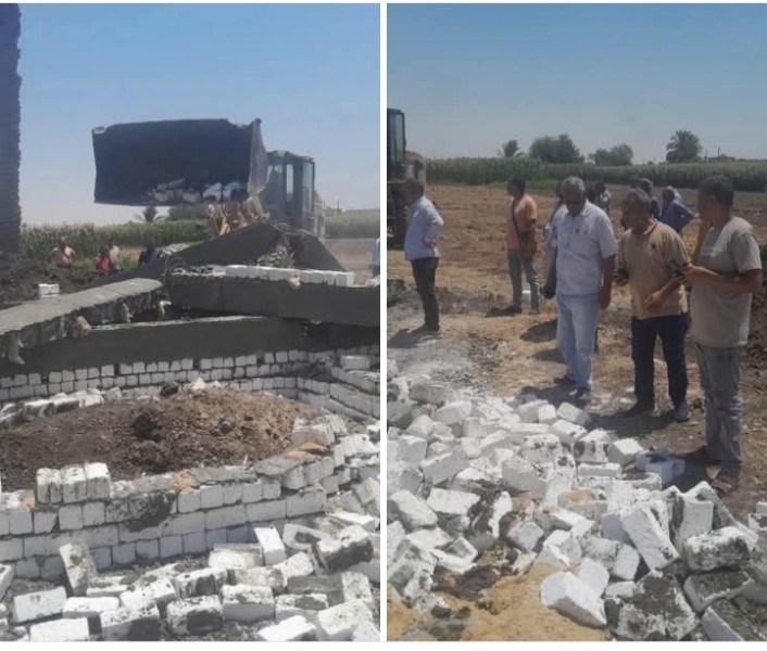 إحباط محاولة تبوير وتقسيم  ١٢ قيراط أراضي زراعية بقرية طحا الاعمدة سمالوط بالمنيا