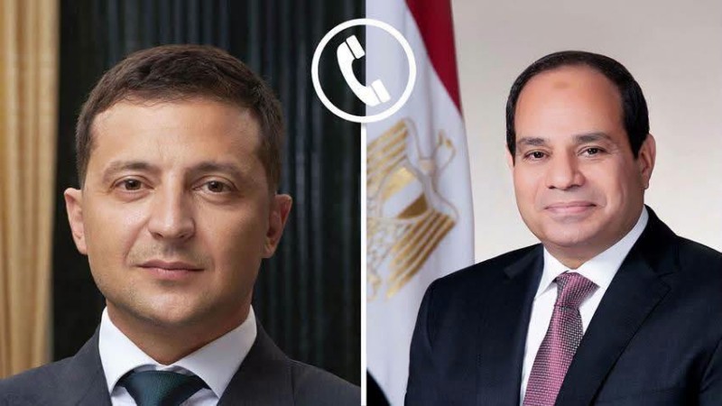 الرئيس السيسي تلقي اتصالًا هاتفيًا من الرئيس الأوكراني فولوديمير زيلينسكي