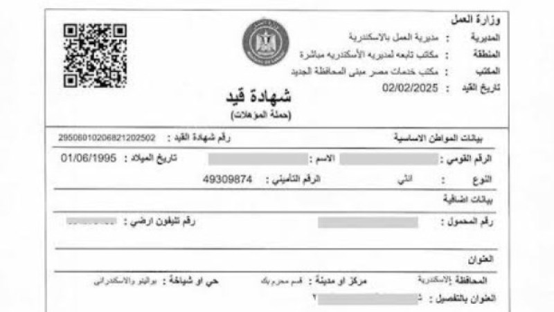 استخراج كعب عمل إليكتروني.. الرابط والطريقة