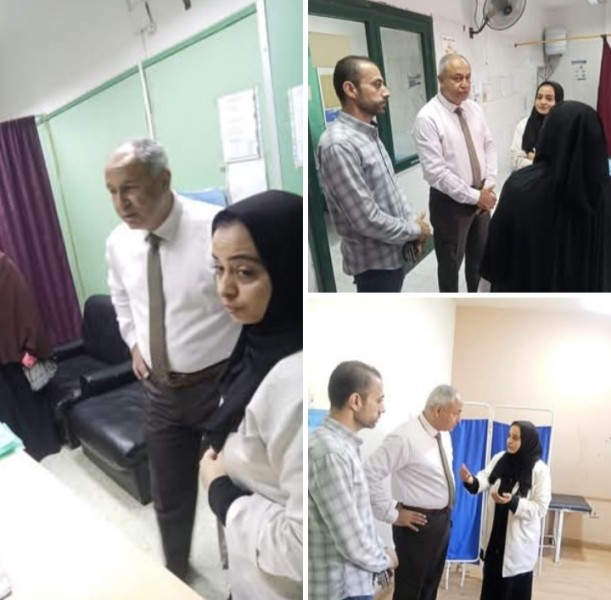وكيل وزارة الصحة بالقليوبية يتفقد عيادات الجلدية ببنها