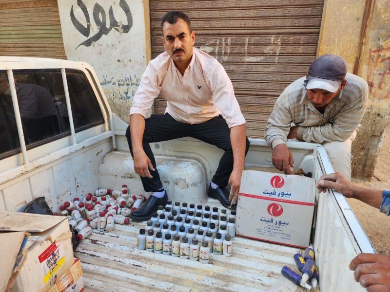 كفر الشيخ: ضبط 3194 عبوة أدوية بيطرية و30 شيكارة دقيق بلدي مدعم