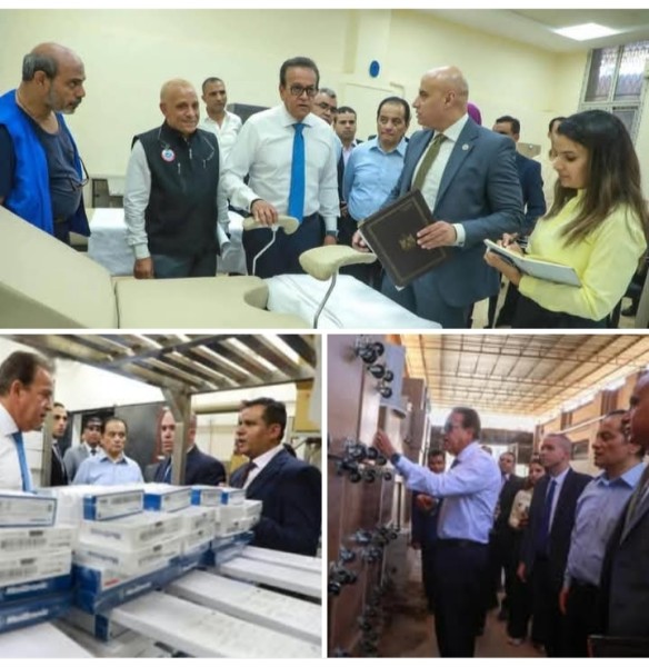 وزير الصحة يتفقد مخازن التموين الطبي للاطمئنان على المخزون الاستراتيجي من المستلزمات الطبية