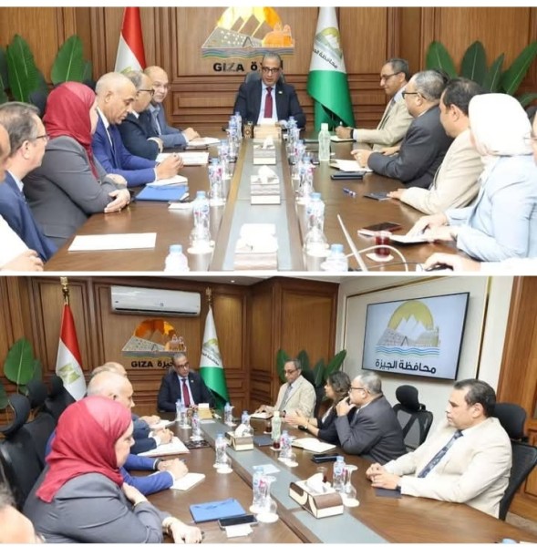 محافظ الجيزة يلتقي وفدًا من وزارة المالية لبحث إطلاق النموذج الوطني للموازنة التشاركية بالمحافظة